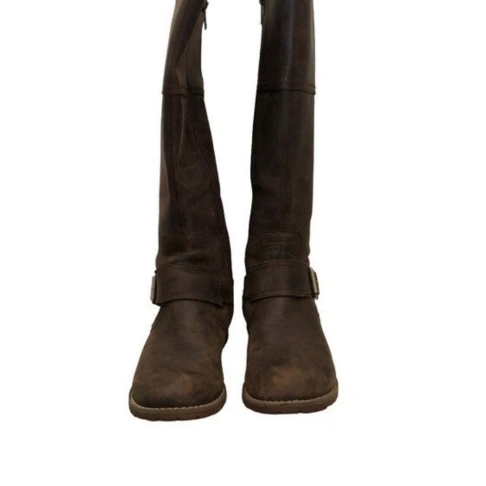 Timberlan Brown Leather Knee-High Boots - Picture 3 of 7